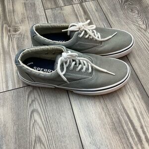 MEN'S SPERRY HALYARD CVO SALTWASH CASUAL SNEAKERS Size 8 | Gray Men’s Sneakers